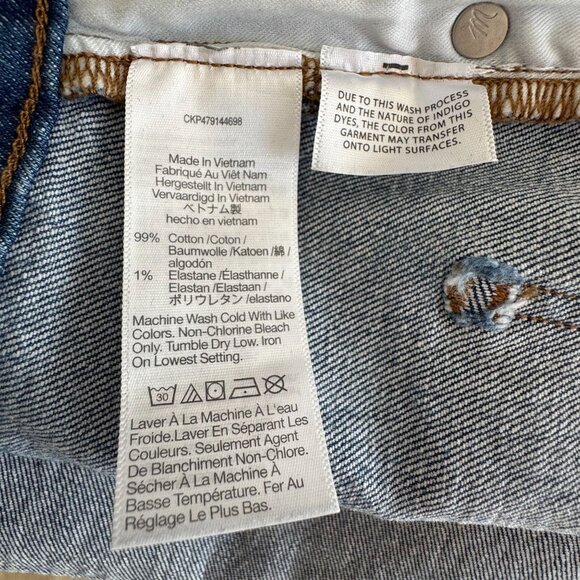 Madewell The Curvy Perfect Vintage Wide Leg Crop Jeans Cresslow Wash Size 30 - Picture 13 of 15